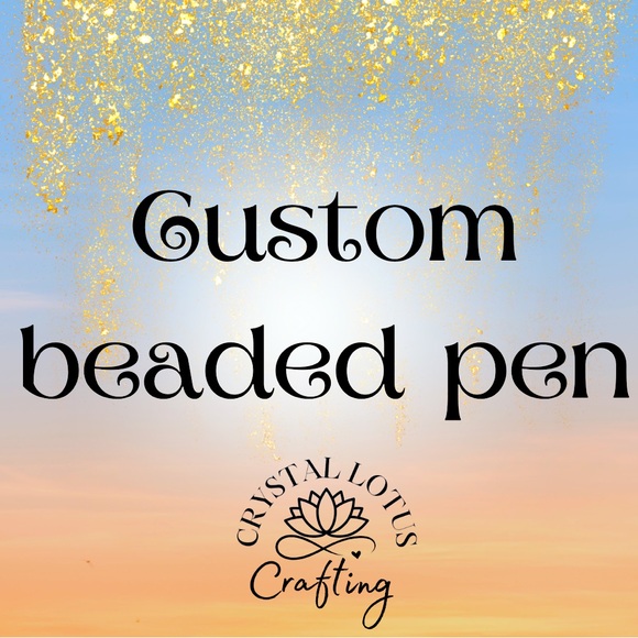 LIVE AUCTION LISTING CUSTOM BEADED PEN - Picture 1 of 3